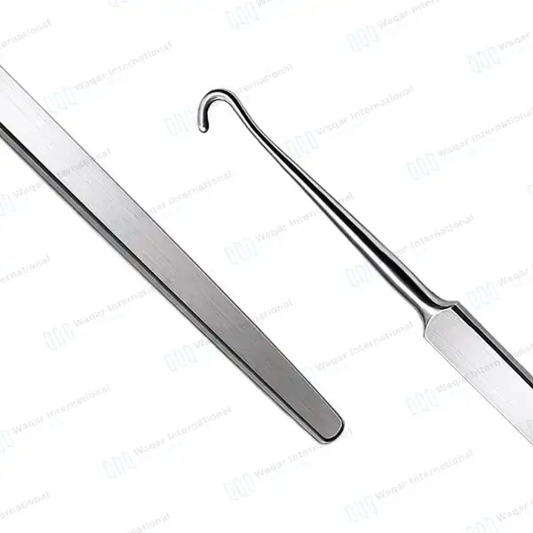 Frazier Dura Hook 5″ (12.7cm) Blunt Point - surgical instruments manufactured by Waqar International, Sialkot - view 5