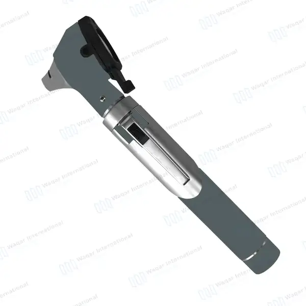 Fiber Optic Mini Otoscope &  Ophthalmoscope ENT Diagnostic Set – Gray - surgical instruments manufactured by Waqar International, Sialkot - view 3
