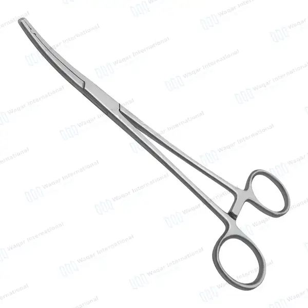 Heaney-Ballentine Hysterectomy Forcep 8.5″ Curved Longitudinal Serrated Single Tooth - surgical instruments manufactured by Waqar International, Sialkot - view 6