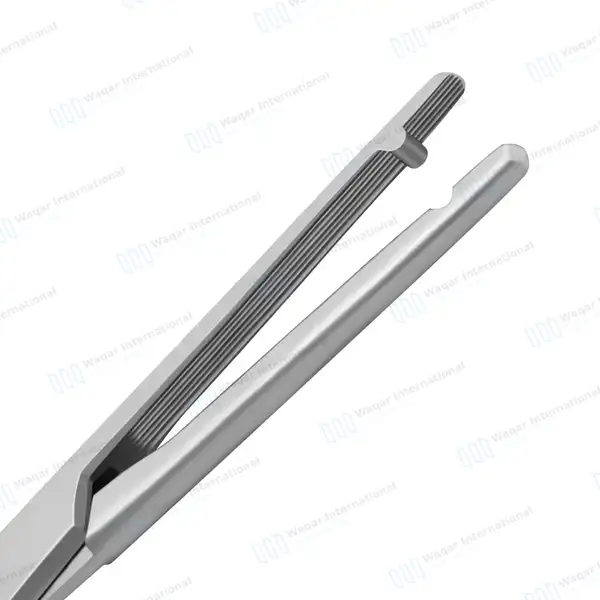 Heaney-Ballentine Hysterectomy Forcep 8.5″ Straight Longitudinal Serrated Single Tooth - surgical instruments manufactured by Waqar International, Sialkot - view 2