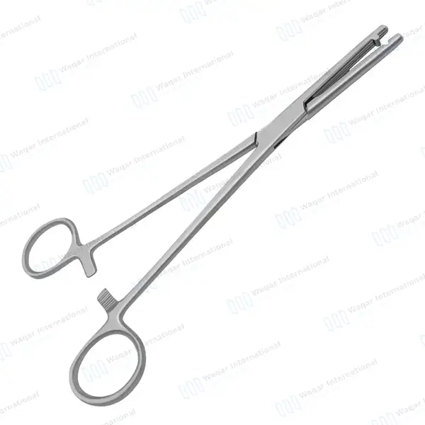 Heaney-Ballentine Hysterectomy Forcep 8.5″ Straight Longitudinal Serrated Single Tooth - surgical instruments manufactured by Waqar International, Sialkot - view 5