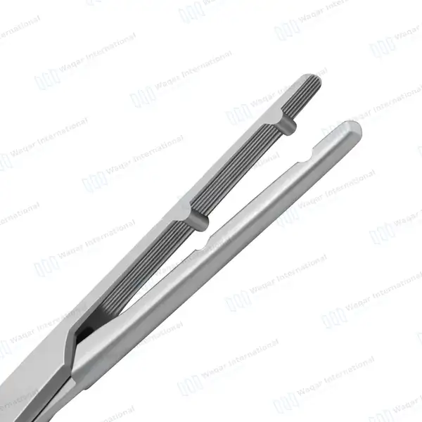 Heaney-Ballentine Hysterectomy Forcep 8.5″ Straight Longitudinal Serrated Double Tooth - surgical instruments manufactured by Waqar International, Sialkot - view 2