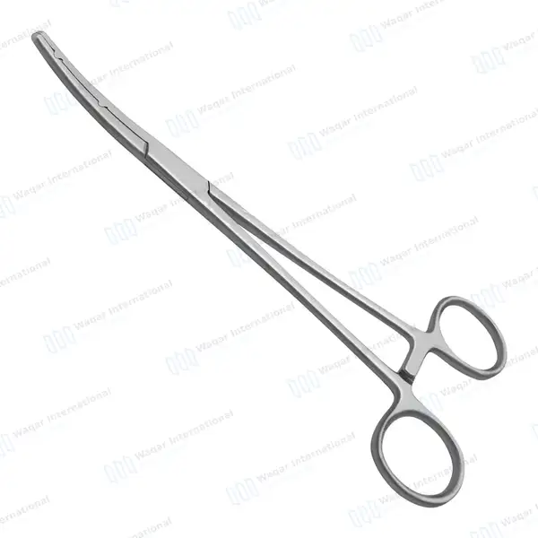 Heaney-Ballentine Hysterectomy Forcep 8.5″ Curved Longitudinal Serrated Double Tooth - surgical instruments manufactured by Waqar International, Sialkot - view 6