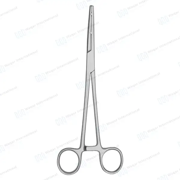 Heaney-Ballentine Hysterectomy Forcep 8.5″ Curved Longitudinal Serrated Double Tooth - surgical instruments manufactured by Waqar International, Sialkot - view 7