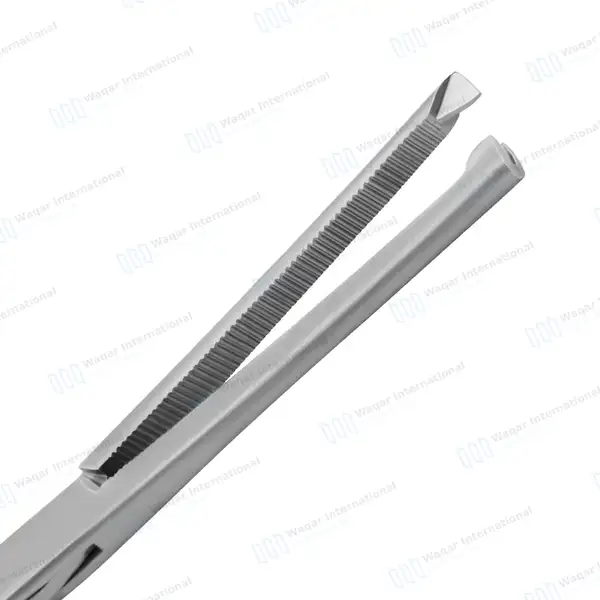 Rochester-Ochsner Forceps 7.25″ Straight 1×2 Teeth Serrated Jaws - surgical instruments manufactured by Waqar International, Sialkot - view 2