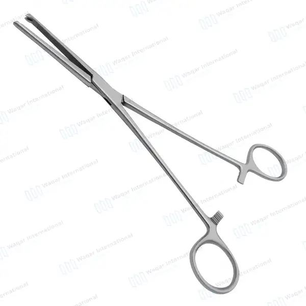 Rochester-Ochsner Forceps 7.25″ Straight 1×2 Teeth Serrated Jaws - surgical instruments manufactured by Waqar International, Sialkot - view 5