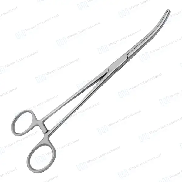 Rochester-Ochsner Forceps 7.25″ Curved 1×2 Teeth Serrated Jaws - surgical instruments manufactured by Waqar International, Sialkot - view 6