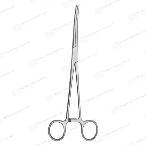 Rochester-Ochsner Forceps 7.25″ Curved 1×2 Teeth Serrated Jaws - surgical instruments manufactured by Waqar International, Sialkot - view 7