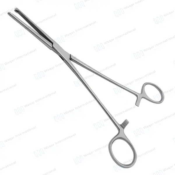 Rochester-Ochsner Forceps 8″ Straight 1×2 Teeth Serrated Jaws - surgical instruments manufactured by Waqar International, Sialkot - view 5