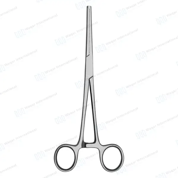 Rochester-Ochsner Forceps 8″ Straight 1×2 Teeth Serrated Jaws - surgical instruments manufactured by Waqar International, Sialkot - view 7