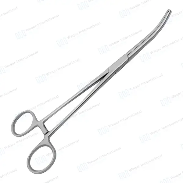 Rochester-Ochsner Forceps 8″ Curved 1×2 Teeth Serrated Jaws - surgical instruments manufactured by Waqar International, Sialkot - view 6