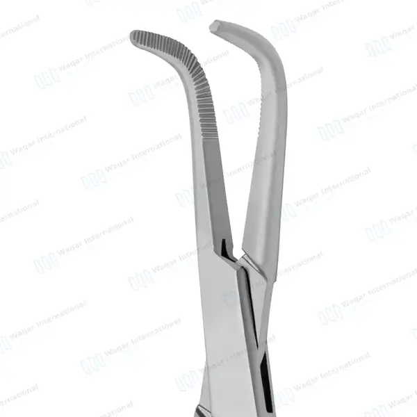 Mixter Forceps 9″ (22.9cm) Fully Curved Serrated Jaws - surgical instruments manufactured by Waqar International, Sialkot - view 2
