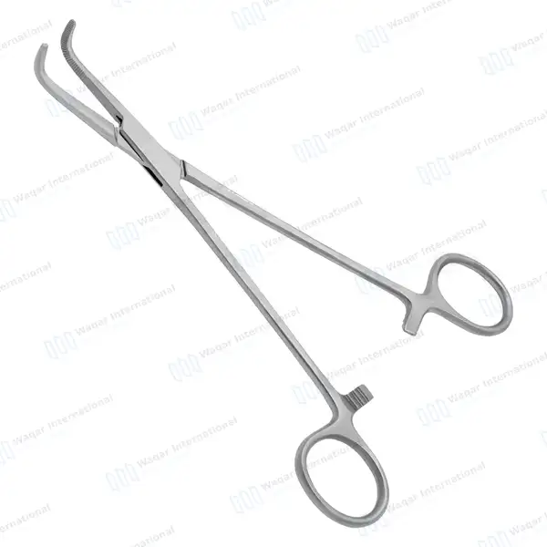 Mixter Forceps 9″ (22.9cm) Fully Curved Serrated Jaws - surgical instruments manufactured by Waqar International, Sialkot - view 5
