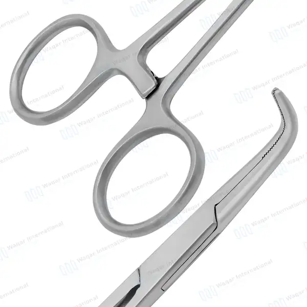 Mixter Forceps 9″ (22.9cm) Fully Curved Serrated Jaws - surgical instruments manufactured by Waqar International, Sialkot - view 7