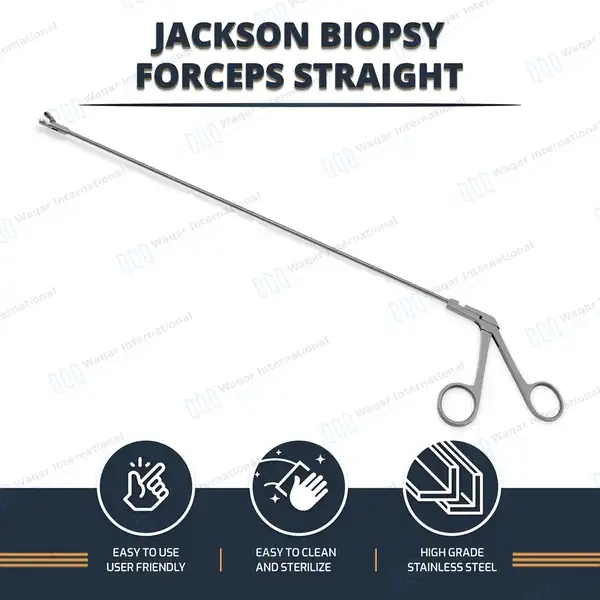 Jackson Endoscopic Forceps 24″ Straight Cup Jaw 4mm Bite - surgical instruments manufactured by Waqar International, Sialkot - view 8