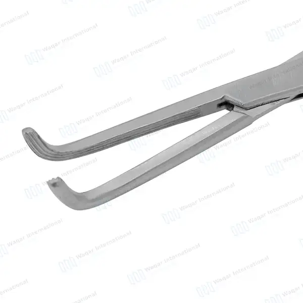 Mixter Forceps 9″ (22.9cm) Right Angled Longitudinal Serration Jaws - surgical instruments manufactured by Waqar International, Sialkot - view 2