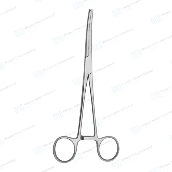 Rochester-Ochsner Forceps 5.5″ Curved 1×2 Teeth Serrated Jaws - surgical instruments manufactured by Waqar International, Sialkot - view 7