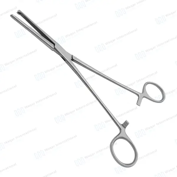 Rochester-Ochsner Forceps 6.25″ Straight 1×2 Teeth Serrated Jaws - surgical instruments manufactured by Waqar International, Sialkot - view 5