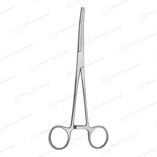 Rochester-Ochsner Forceps 6.25″ Curved 1×2 Teeth Serrated Jaws - surgical instruments manufactured by Waqar International, Sialkot - view 6