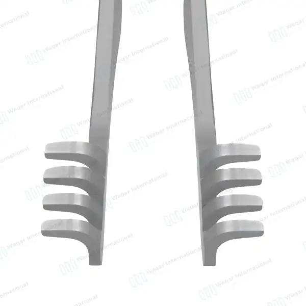 Automatic Skin Retractor 4″ Blunt 4×4 Prongs - surgical instruments manufactured by Waqar International, Sialkot - view 2