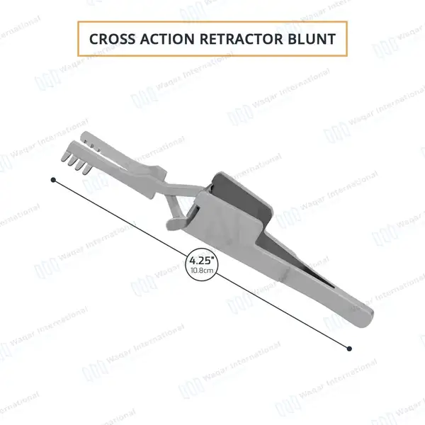 Automatic Skin Retractor 4″ Blunt 4×4 Prongs - surgical instruments manufactured by Waqar International, Sialkot - view 3