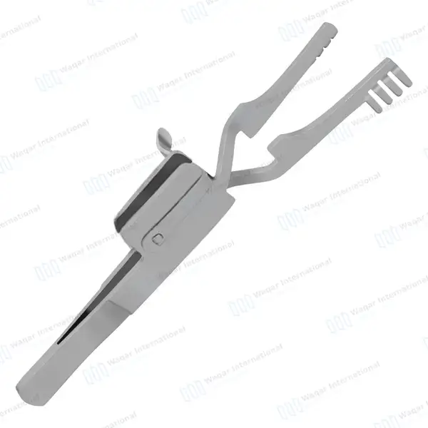 Automatic Skin Retractor 4″ Blunt 4×4 Prongs - surgical instruments manufactured by Waqar International, Sialkot - view 6