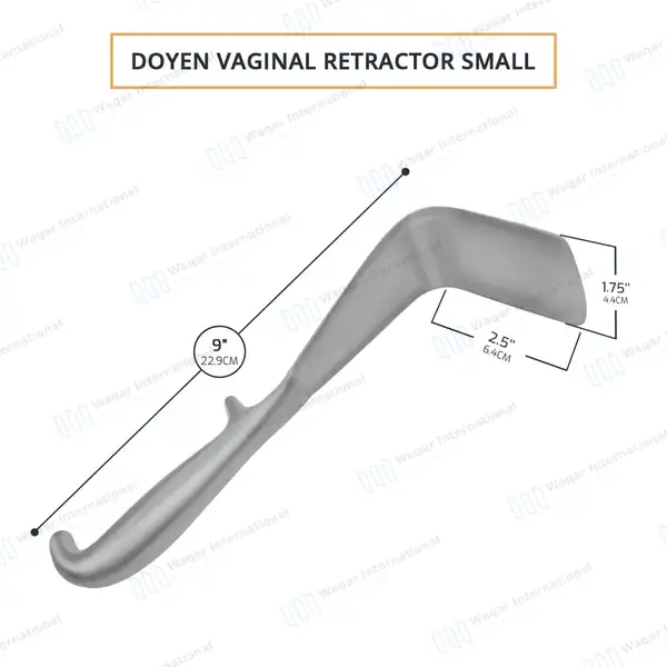 Doyen Vaginal Retractor 9″ Small Blade 1.75″ x 2.5″ - surgical instruments manufactured by Waqar International, Sialkot - view 3