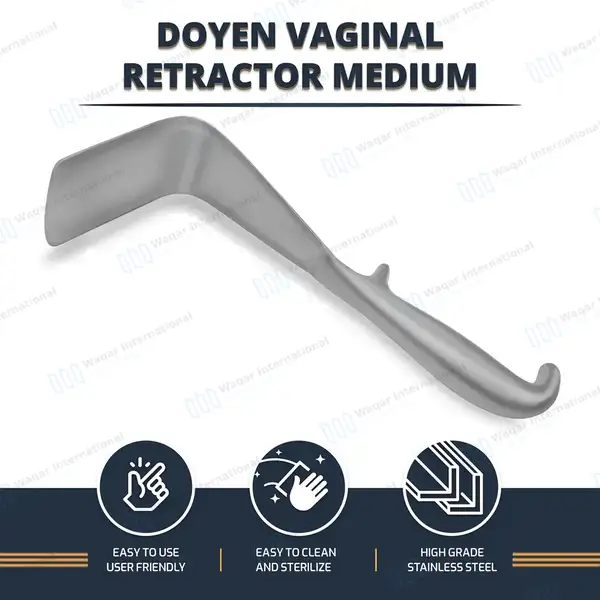 Doyen Vaginal Retractor 9″ Medium Blade 2 1/8″ x  3″ - surgical instruments manufactured by Waqar International, Sialkot - view 8
