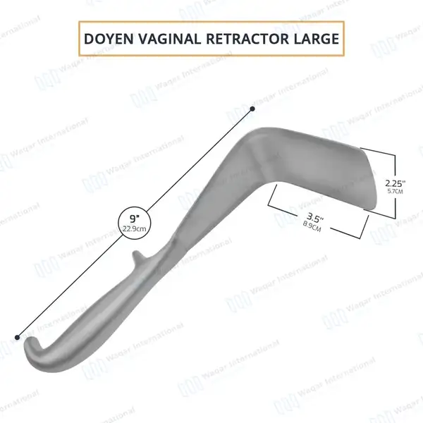 Doyen Vaginal Retractor 9″ Large Blade 2 1/4″ x  3 1/2″ - surgical instruments manufactured by Waqar International, Sialkot - view 3