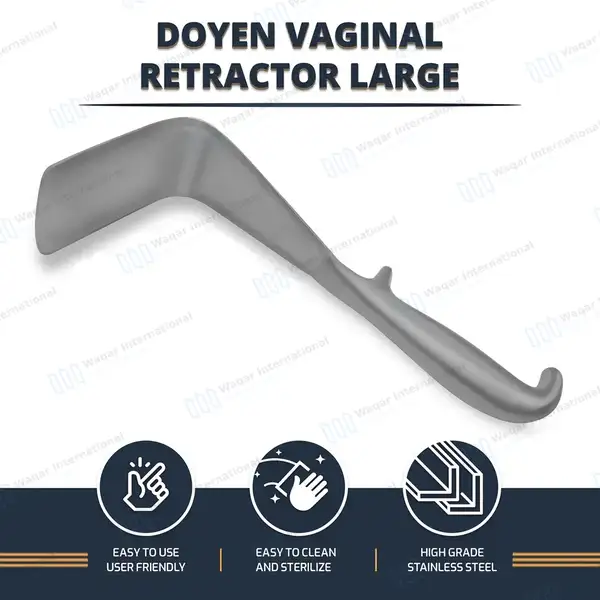 Doyen Vaginal Retractor 9″ Large Blade 2 1/4″ x  3 1/2″ - surgical instruments manufactured by Waqar International, Sialkot - view 8