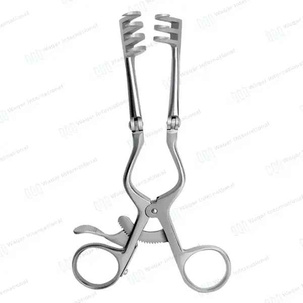 Beckman Weitlaner Retractor 6.5″ 3×4 Sharp Prong Hinged Blade - surgical instruments manufactured by Waqar International, Sialkot - view 5