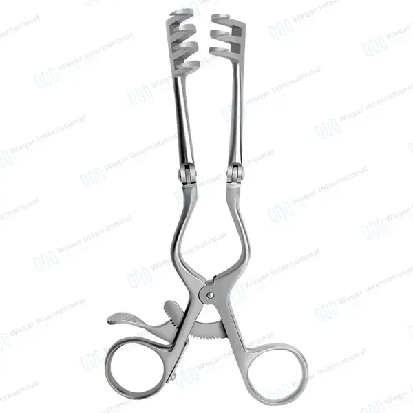 Beckman Weitlaner Retractor 9″ 3×4 Sharp Prong Hinged Blade - surgical instruments manufactured by Waqar International, Sialkot - view 5