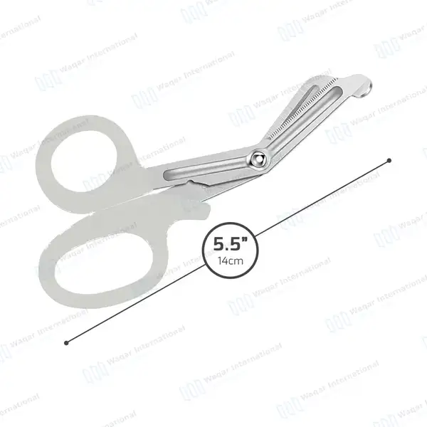 EMT Trauma Shears 5.5″ Blunt Tip Sand Color Handle - surgical instruments manufactured by Waqar International, Sialkot - view 2