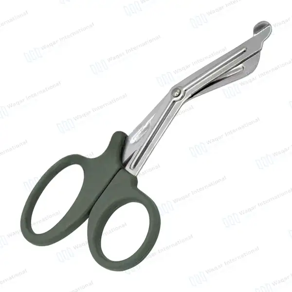 EMT Trauma Shears 7.25″ Blunt Tip Olive Handle - surgical instruments manufactured by Waqar International, Sialkot - view 6
