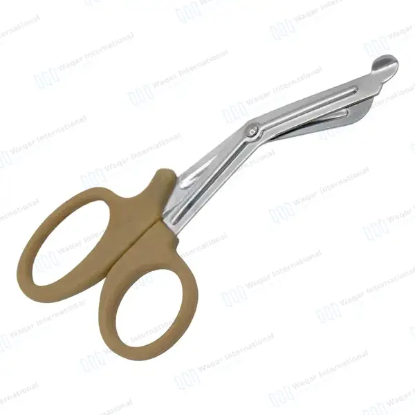 EMT Trauma Shears 7.25″ Blunt Tip Dark Sand Handle - surgical instruments manufactured by Waqar International, Sialkot - view 6