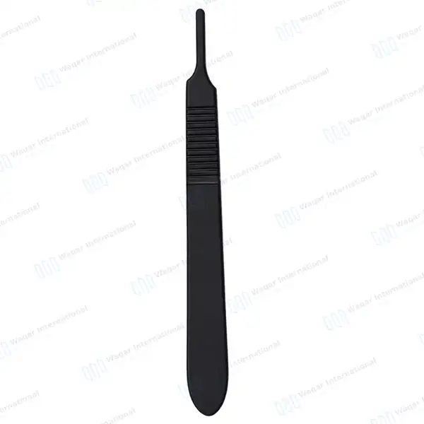 Black Scalpel Blade Handle #3 - surgical instruments manufactured by Waqar International, Sialkot - view 2