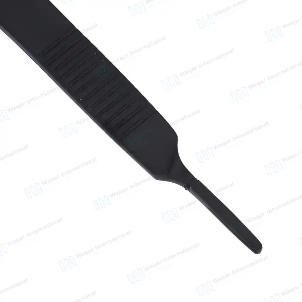 Black Scalpel Blade Handle #3 - surgical instruments manufactured by Waqar International, Sialkot - view 4