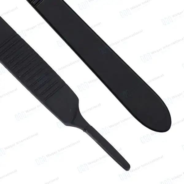 Black Scalpel Blade Handle #3 - surgical instruments manufactured by Waqar International, Sialkot - view 6