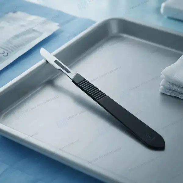 Black Scalpel Blade Handle #3 - surgical instruments manufactured by Waqar International, Sialkot - view 8