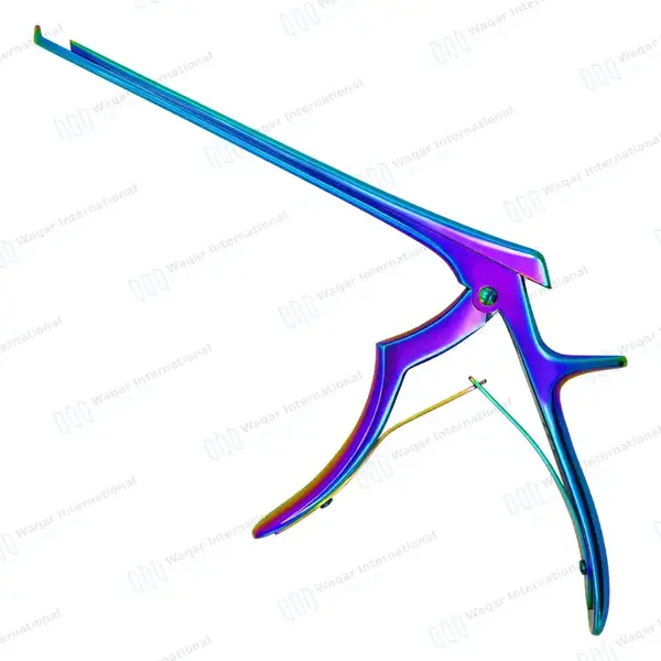 Rainbow Kerrison Rongeur 7″ Shaft 40° Up Thin Footplate 2mm Bite - surgical instruments manufactured by Waqar International, Sialkot - view 6