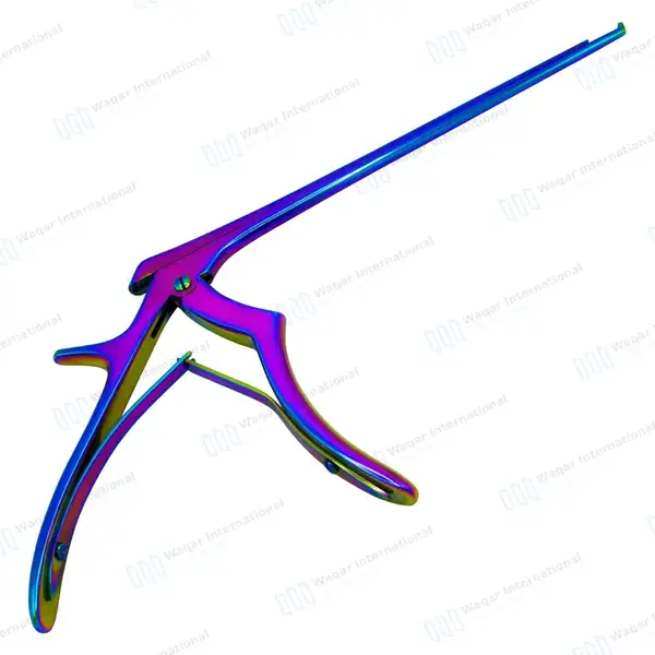 Rainbow Kerrison Rongeur 7″ Shaft 40° Up Thin Footplate 2mm Bite - surgical instruments manufactured by Waqar International, Sialkot - view 7