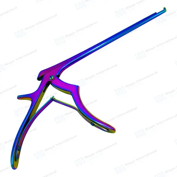 Rainbow Kerrison Rongeur 7″ Shaft 40° Up Thin Footplate 3mm Bite - surgical instruments manufactured by Waqar International, Sialkot - view 7