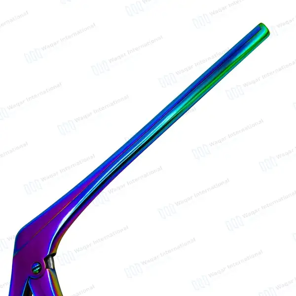 Rainbow Kerrison Rongeur 7″ Shaft 40° Up Thin Footplate 4mm Bite - surgical instruments manufactured by Waqar International, Sialkot - view 5