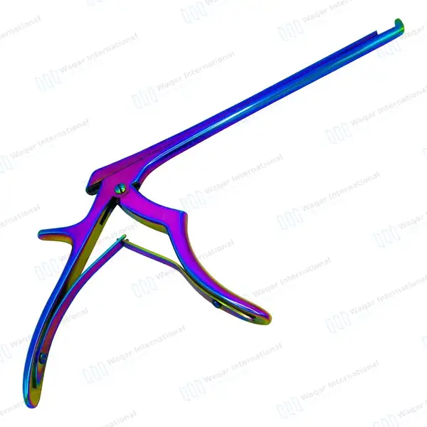 Rainbow Kerrison Rongeur 7″ Shaft 40° Up Thin Footplate 4mm Bite - surgical instruments manufactured by Waqar International, Sialkot - view 7
