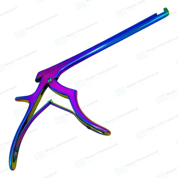 Rainbow Kerrison Rongeur 7″ Shaft 40° Up Thin Footplate 5mm Bite - surgical instruments manufactured by Waqar International, Sialkot - view 7
