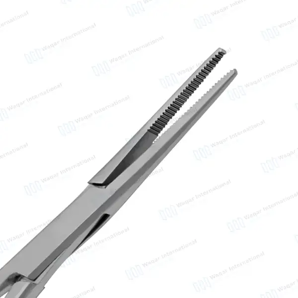Kelly Hemostatic Forceps Straight 5.5″ Red PVC Handle - surgical instruments manufactured by Waqar International, Sialkot - view 2