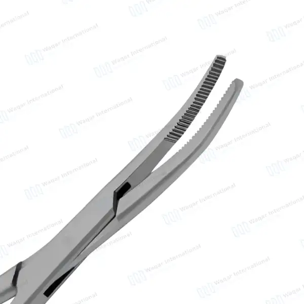 Kelly Hemostatic Forceps Curved 6.25″ Red PVC Handle - surgical instruments manufactured by Waqar International, Sialkot - view 2