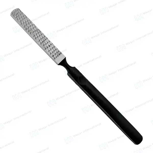 Foot File and Rasp 7″ Double Sided Callus Remover Black Handle - surgical instruments manufactured by Waqar International, Sialkot - view 4