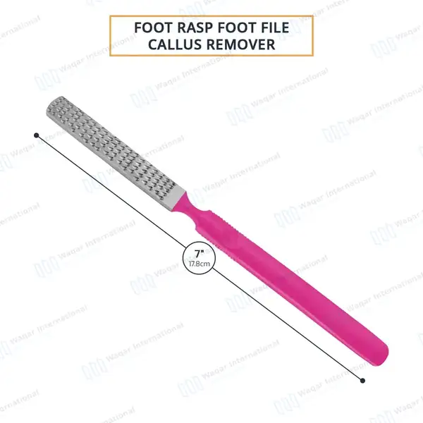 Foot File and Rasp 7″ Double Sided Callus Remover Pink Handle - surgical instruments manufactured by Waqar International, Sialkot - view 2