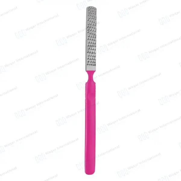 Foot File and Rasp 7″ Double Sided Callus Remover Pink Handle - surgical instruments manufactured by Waqar International, Sialkot - view 4